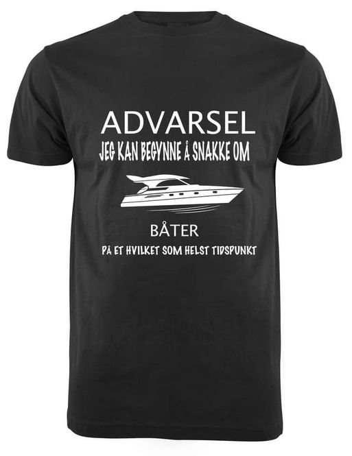 Hovedbilde ADVARSEL BÅT T-SKJORTE