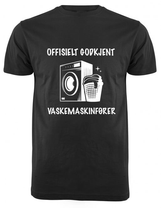 Hovedbilde OFFISIELT GODKJENT VASKEMASKINFØRER T-SKJORTE 