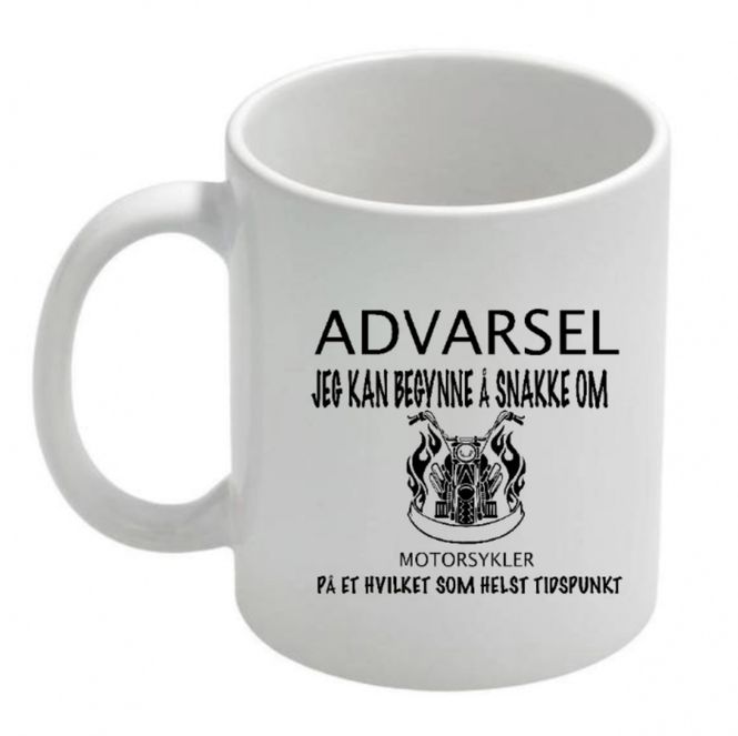 Hovedbilde ADVARSEL MOTORSYKLER KOPP