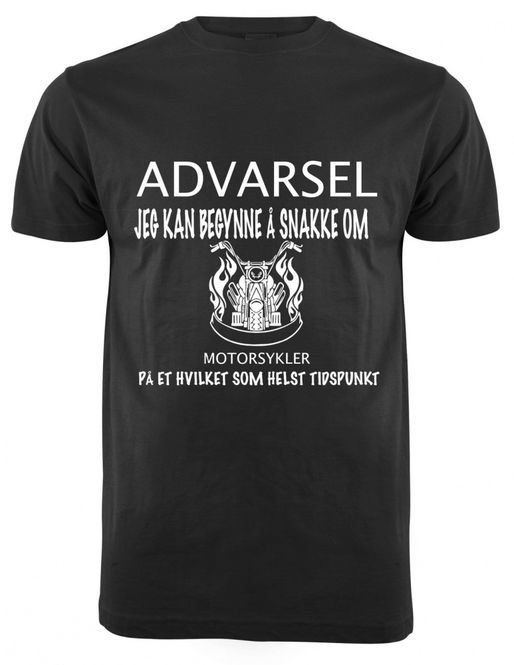 Hovedbilde ADVARSEL MOTORSYKLER T-SKJORTE