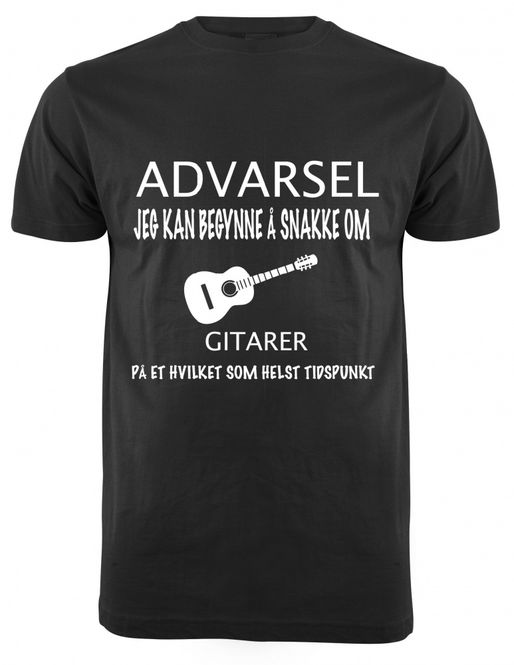 Hovedbilde ADVARSEL GITAR T-SKJORTE